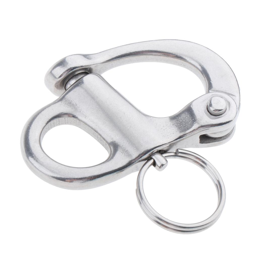 2pcs Stainless Steel Swivel Carabiner Kayak Quick Release Buckle