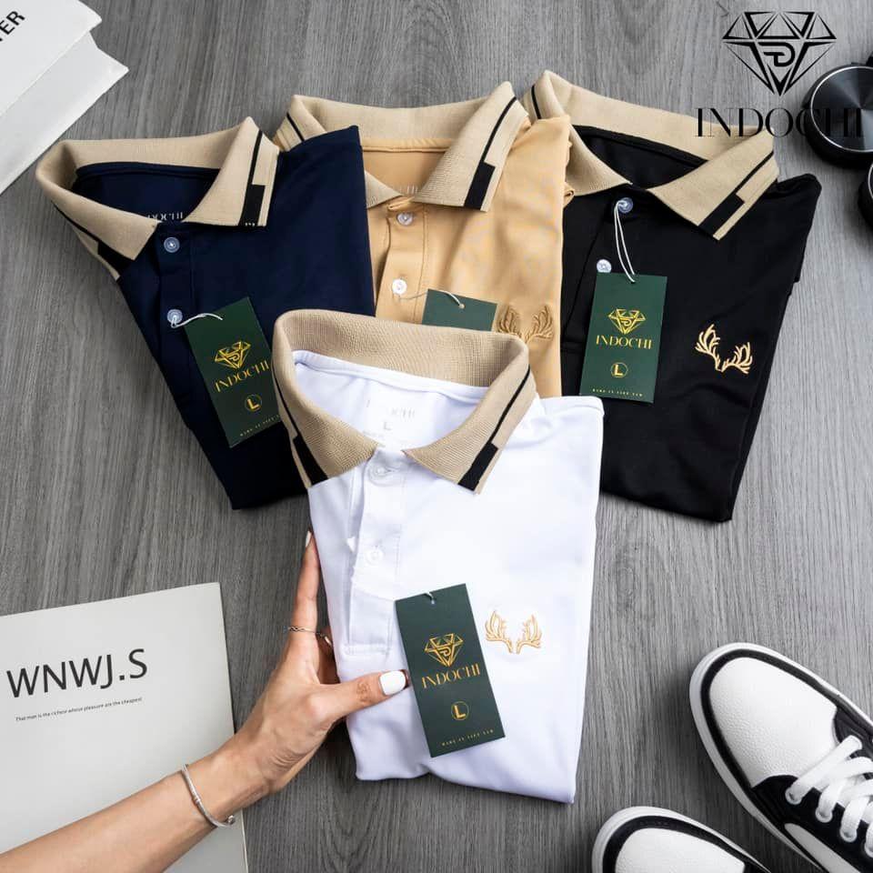 Áo Thun Nam Polo Ngắn Tay Cổ Trụ Vải Polo Co Giãn 4 Chiều Cao Cấp Sang Trọng Và Lịch Lãm