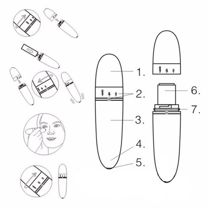 Máy Massage Mắt Mini Cầm Tay, Giảm Thâm Và Bọng Mắt, Tặng Kèm Pin AA