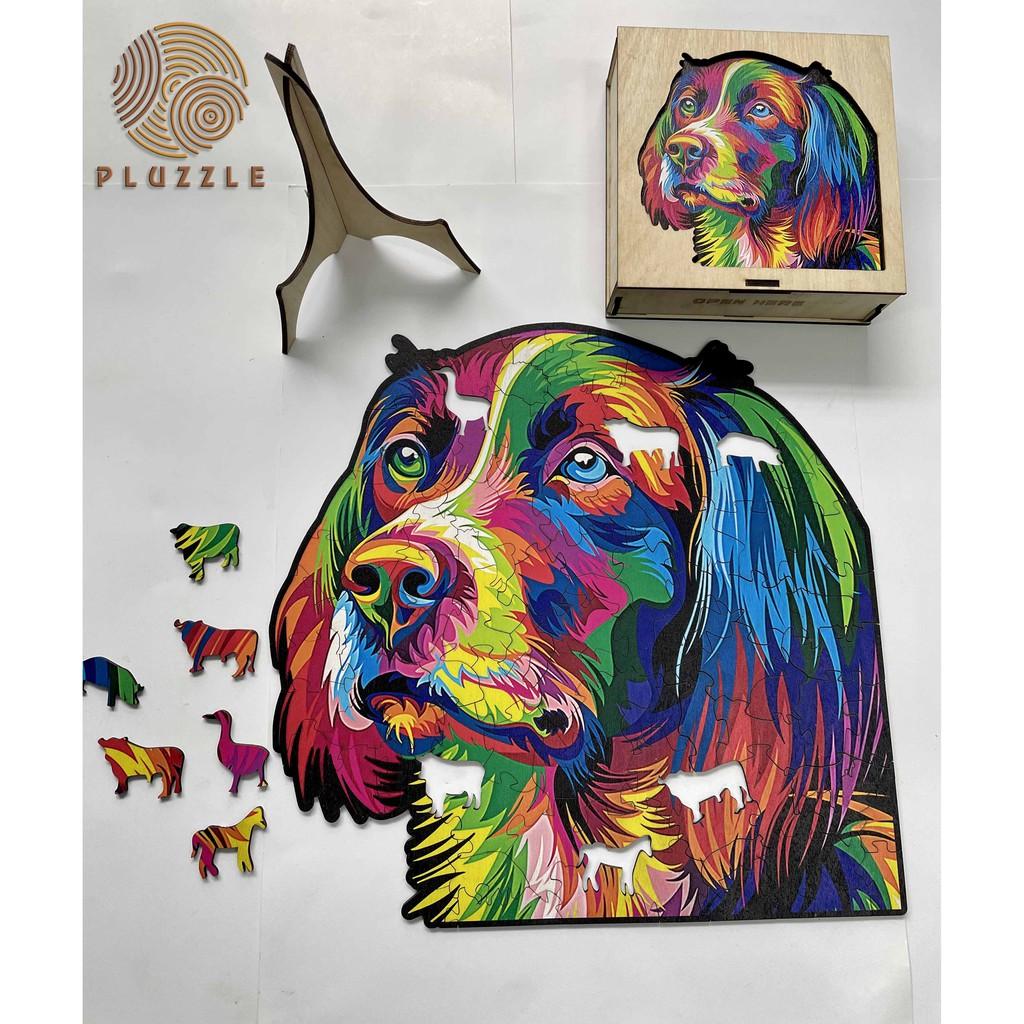 PLUZZLE Bộ xếp hình gỗ thông minh puzzle đồ chơi ghép hình - Con Chó - PZ044