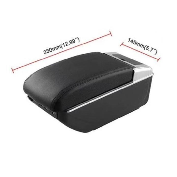 Hộp tỳ tay ô tô cho Chevrolet Spark cao cấp tích hợp 7 cổng USB DUSB-SPNK-D