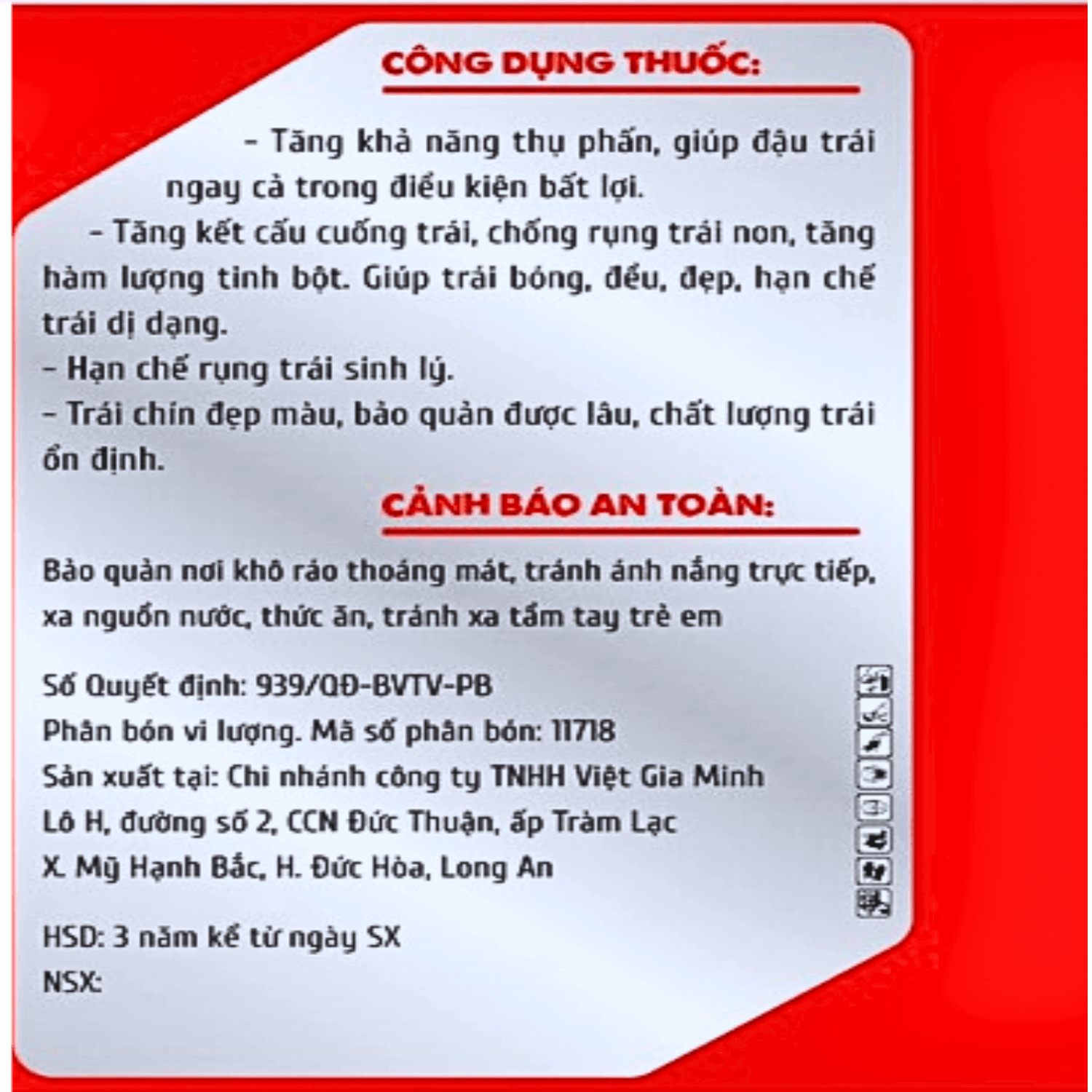 Phân bón VIGAMI KAMI siêu lớn trái 100ML