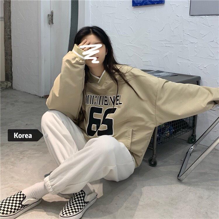 Áo nỉ nam nữ form thụng thời trang ulzzang -Áo sweater tay dài số 65 dáng rộng unisex phong cách Hàn Quốc