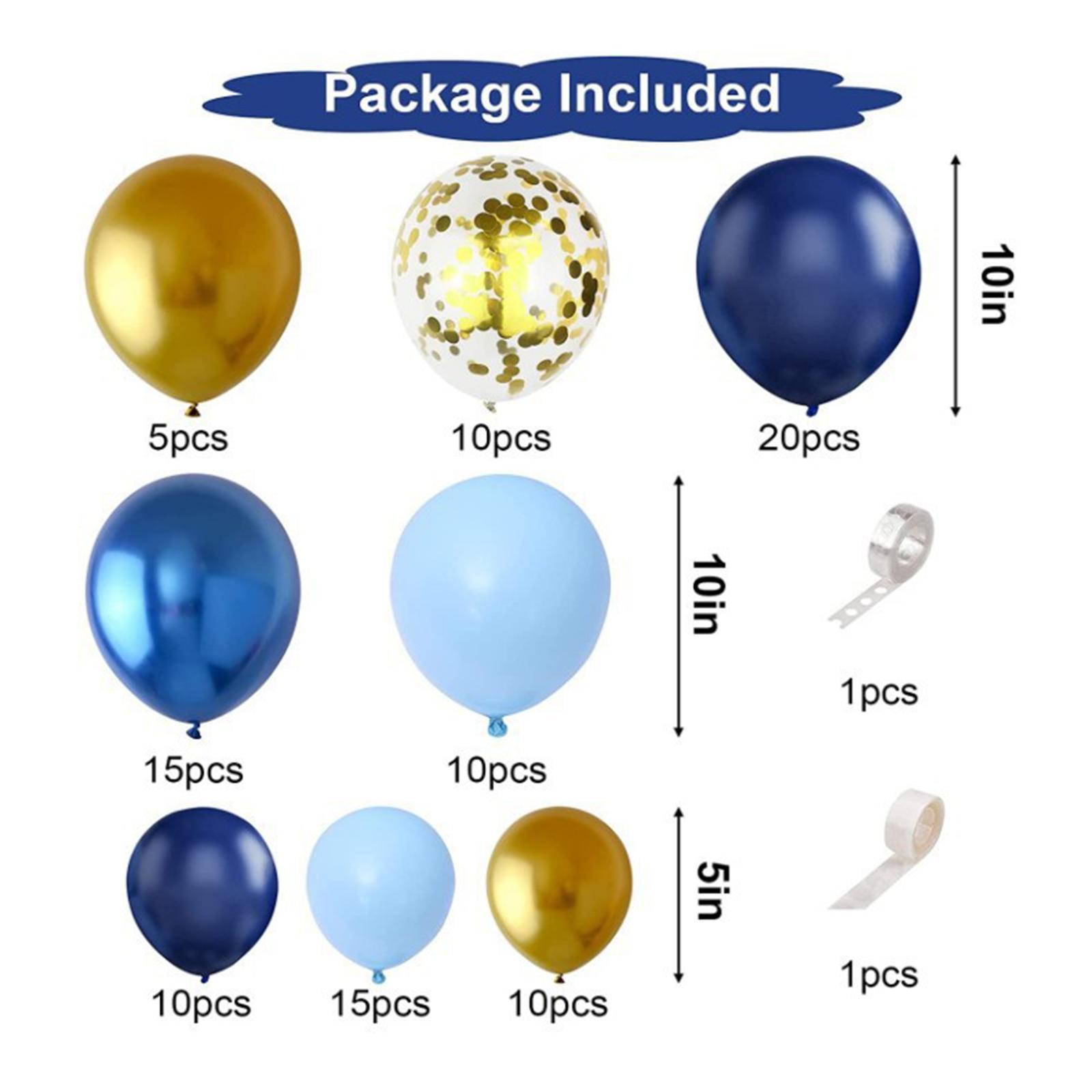 Navy Blue Latex Balloons Garland Arch Kit Photo Props for Birthday Wedding