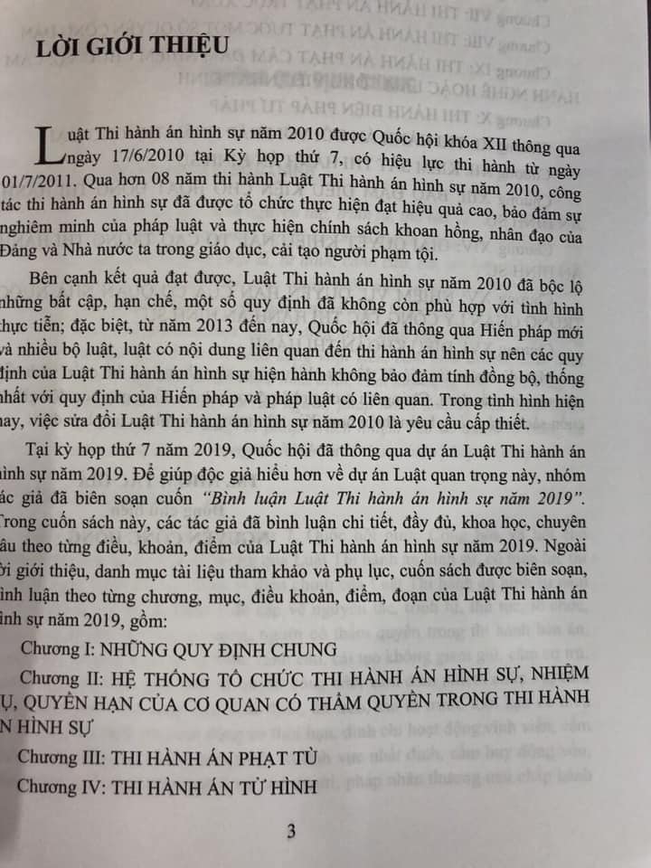 Combo: Bình Luận Luật Thi Hành Án Hình Sư năm 2019 và Luật thi hành án hình sự