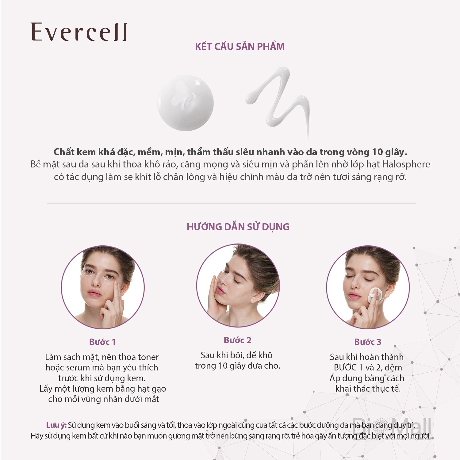 Kem chống Nếp nhăn sâu Công nghệ Tế bào gốc EVERCELL Deep Wrinkle Solution Cream 10ml