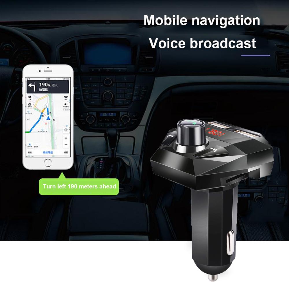 Bộ sạc xe FM Máy phát FM Trình phát Bluetooth tương thích Audio Dual USB MP3 Máy nghe nhạc Autoradio HandsFree 3.1A Bộ sạc nhanh Bộ dụng cụ xe hơi