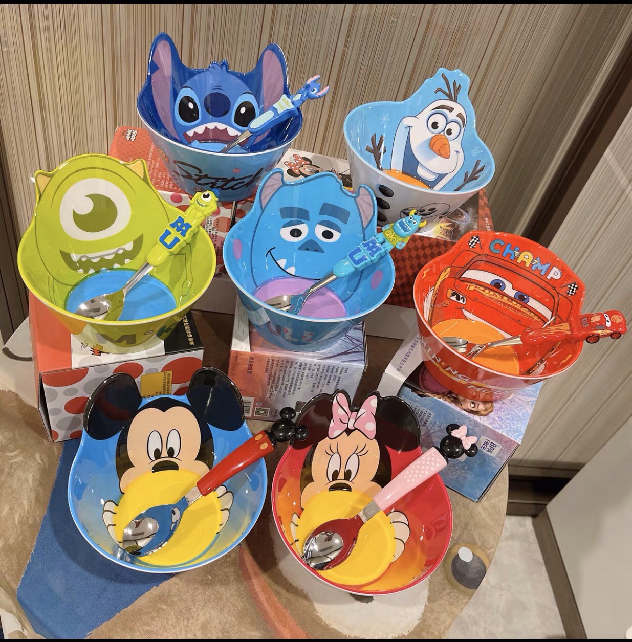 Chén ăn nhựa Melamine hình Sulley Monsters University 3D màu xanh dương cho bé trai - 78VNDM2488X