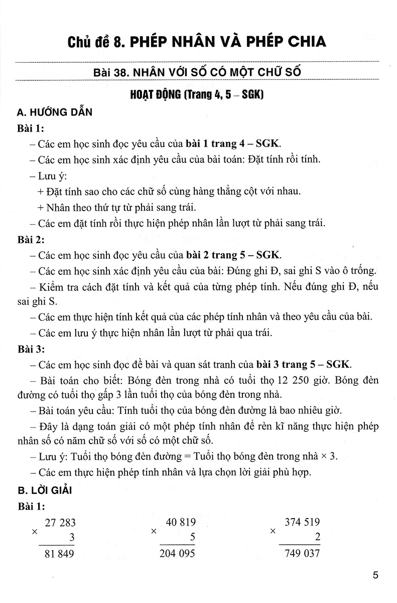 Bài Giảng Và Hướng Dẫn Học Toán Lớp 4 - Tập 2 _HA