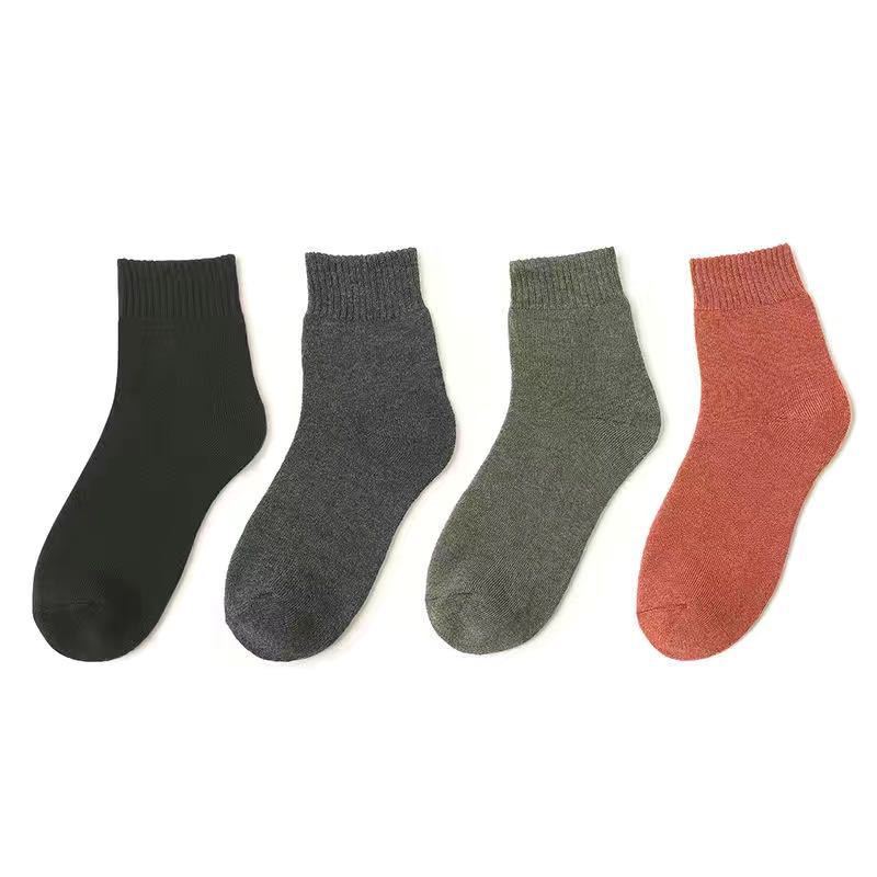 Combo 5 đôi Tất len nam lót bông dày dặn dành cho mùa đông (vớ nam dày lót bông đi tuyết)
