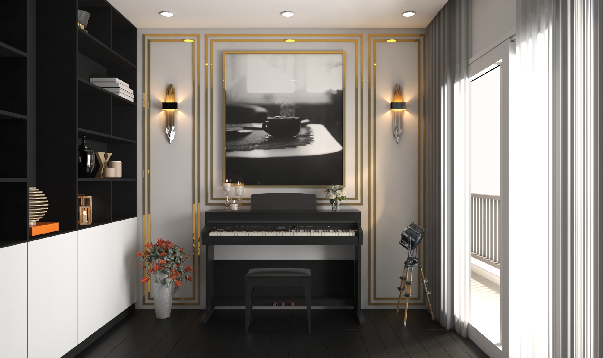 Đàn Piano điện cao cấp/ Home Digital Piano - Kzm Kurtzman K700 - Màu nâu đen - Hàng chính hãng
