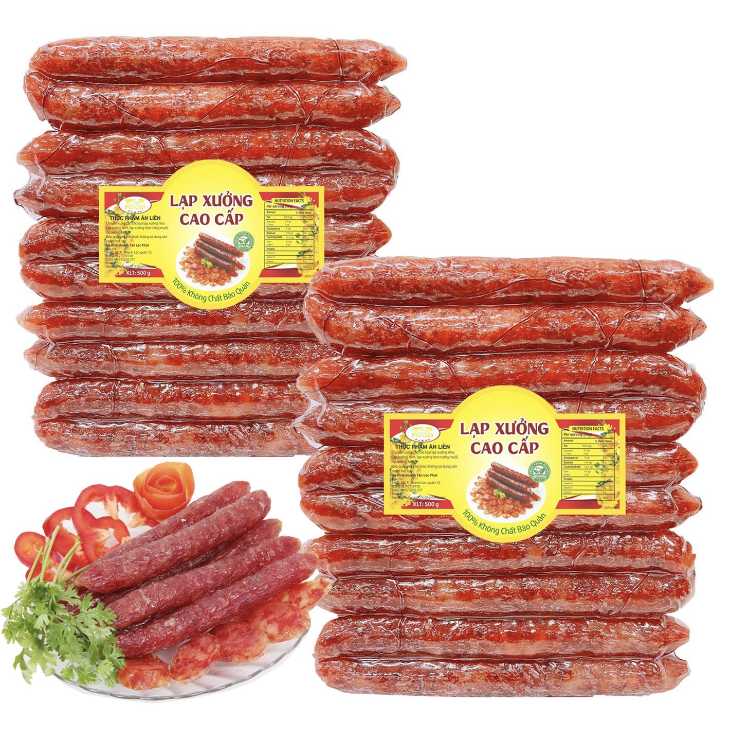 LẠP XƯỞNG TÔM TƯƠI CHẤT LƯỢNG ATVSTP THƯƠNG HIỆU TÂN LỘC PHÁT 1KG GỒM 2 BỊCH
