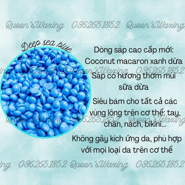 Sáp wax lông cao cấp mới COCONUT MACARON WAX siêu bám lông + tặng kèm que wax