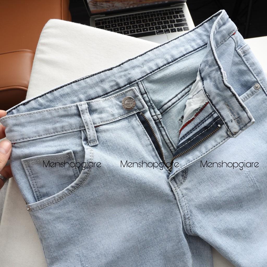 Quần Short Nam VNXK Short Jean Nam Cào Xước Phong Cách Thời Trang