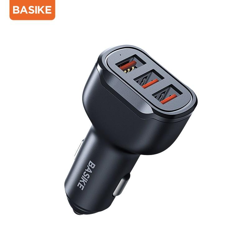 Tẩu sạc ô tô BASIKE 3 * USB 25W UT79 siêu nhanh đảm bảo an toàn thông minh cho iPhone Android-Hàng chính hãng