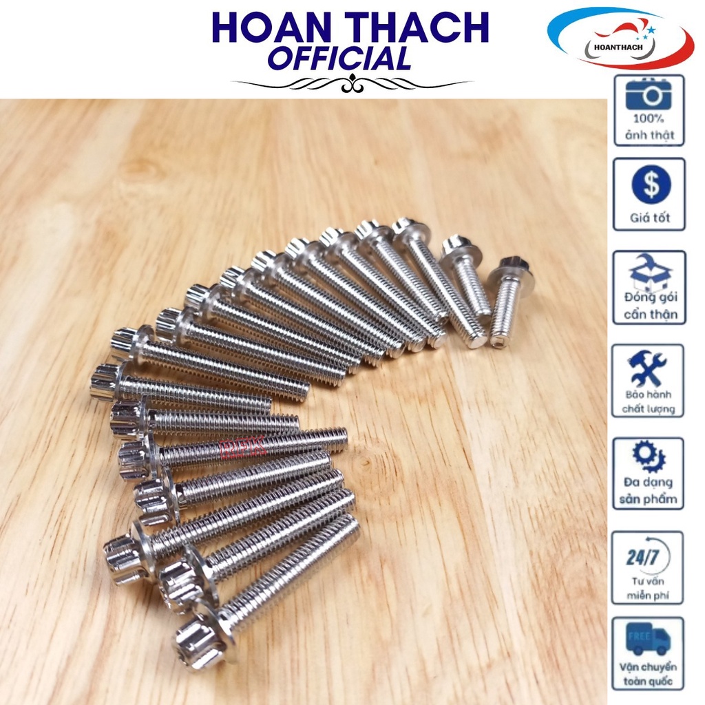 Bộ ốc lốc máy salaya gắn cho xe máy wave 2017 ( 18 con ) HOANTHACH SP016528