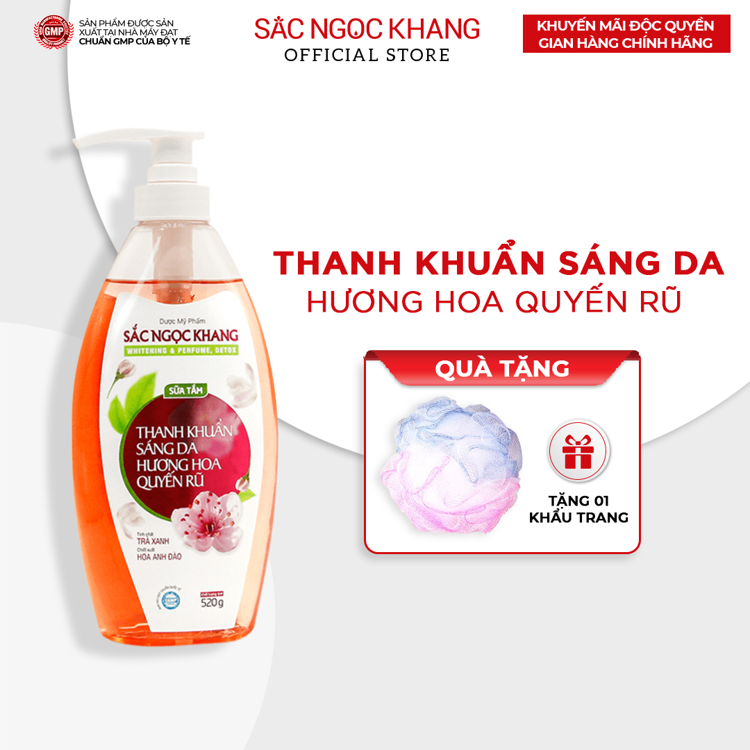 Sữa tắm Sắc Ngọc Khang Whitening &amp; Perfume, Detox 520g