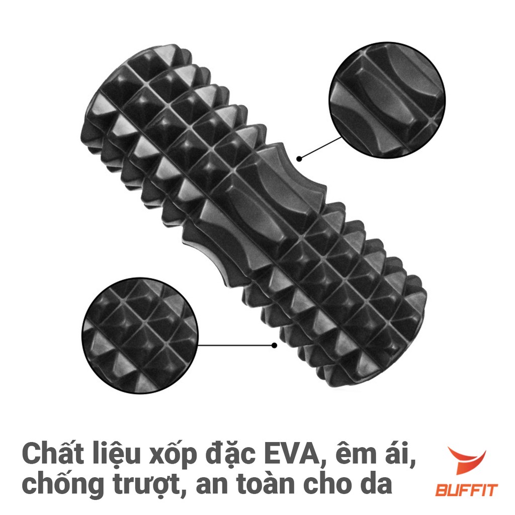 Bộ con lăn cột sống Foarm Roller 45*13 cm và thản yoga TPE 6mm.Ống lăn massage giãn cơ yoga, gym