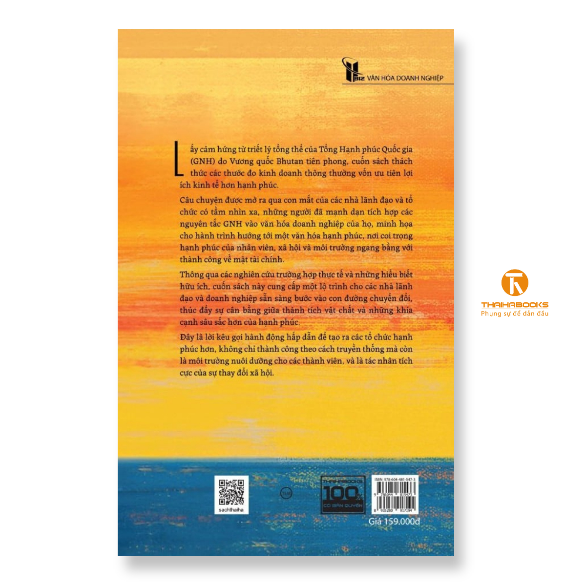 Sách - Happy Organizations - Hiểu và ứng dụng Tổng hạnh phúc quốc gia (Bản tiếng việt) - Thái Hà Books