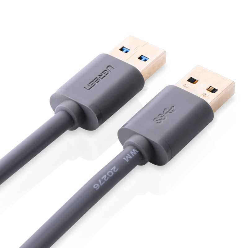 Dây USB 3.0 đực sang đực mạ vàng dài UGREEN US116 (Đen) 10370  - Hàng chính hãng