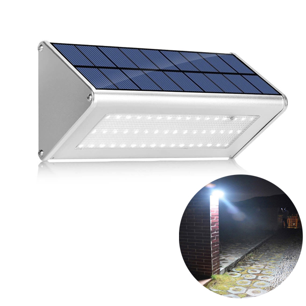 Đèn năng lượng mặt trời Solar light 4 chế độ sáng cảm ứng chuyển động, vỏ nhôm pin phosphate sắt 4500mAh, ánh sáng trắng