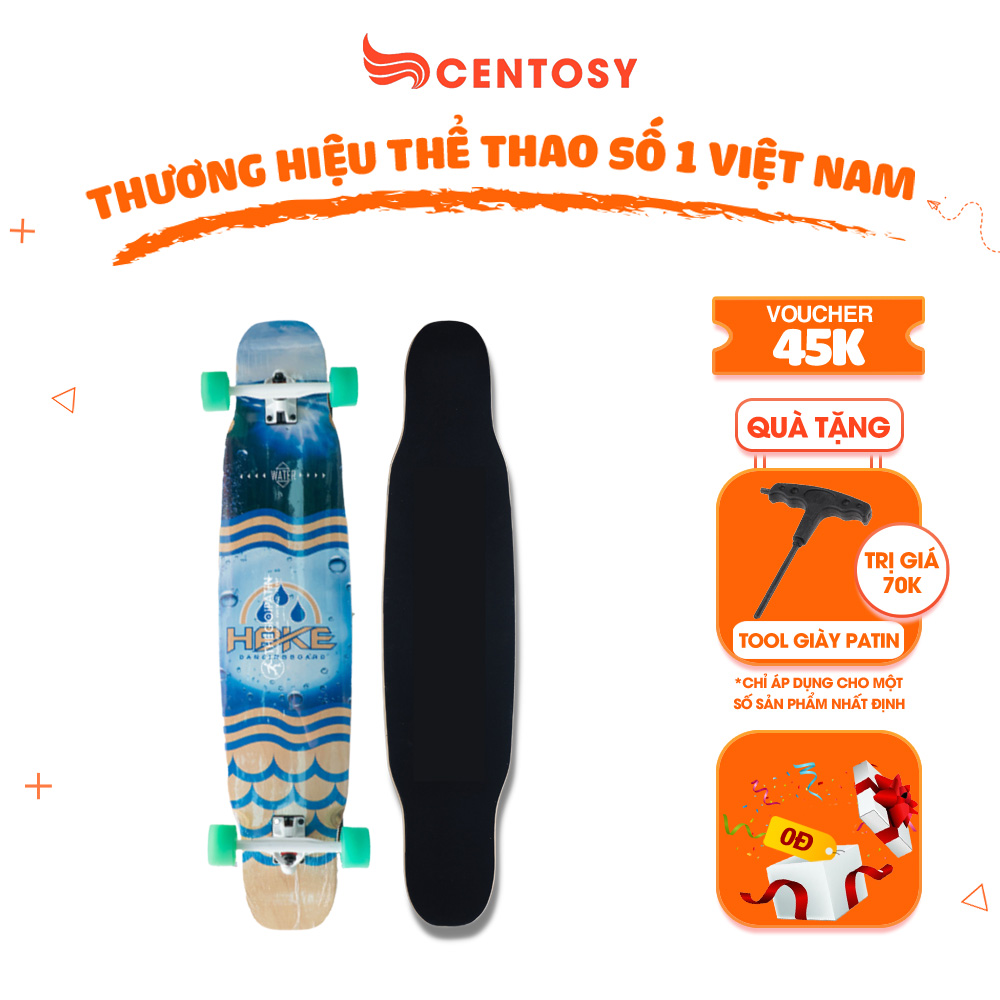 Ván Trượt Người Lớn Cao Cấp Centosy Longboard HPKE - In Hình Phong Cách, Mặt Nhám Chống Trơn