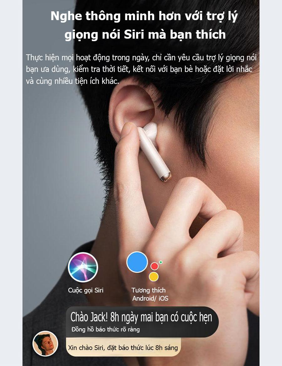 Tai nghe Bluetooth 5.0 - Thời lượng pin dài, cho thời gian nghe nhạc cả ngày