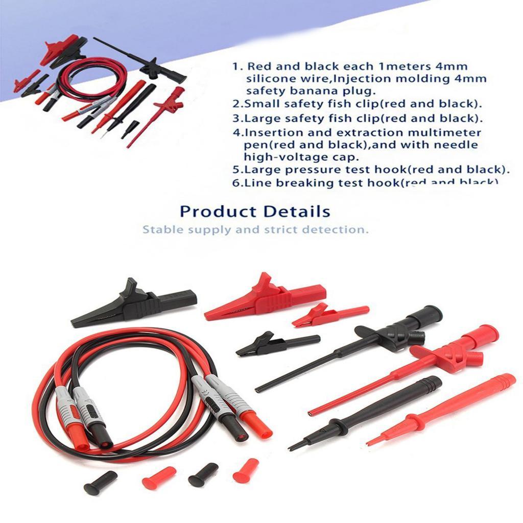 10-in-1 Automotive Test Probe Kit Multimeter Probe leads kit Banana Plug