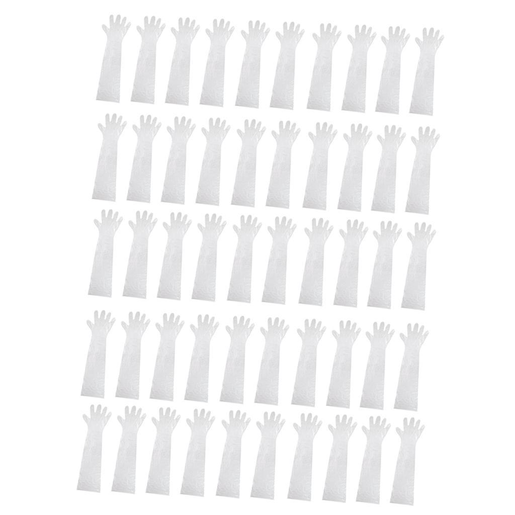100pcs Long Arm Length Disposable Pond/Aquarium Veterinary Gloves 86x26.5cm