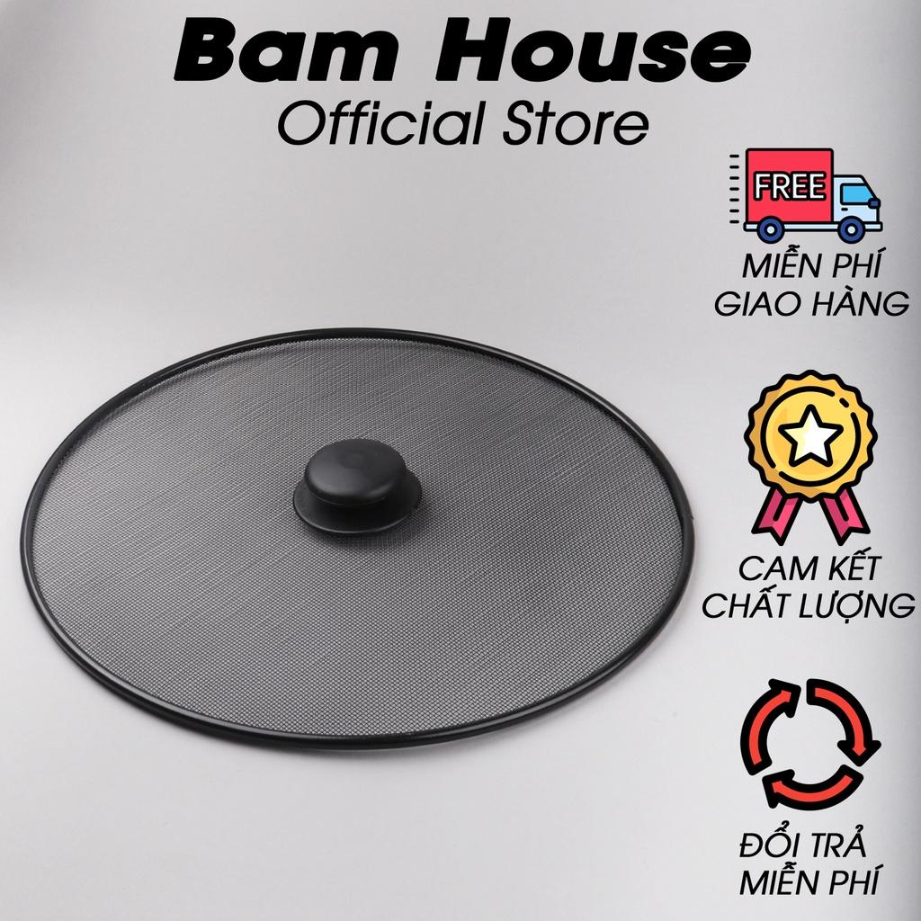 Nắp lưới đen đậy chảo chống văng dầu mỡ inox Bam House loại lớn cao cấp NLD01 – BamBam Store