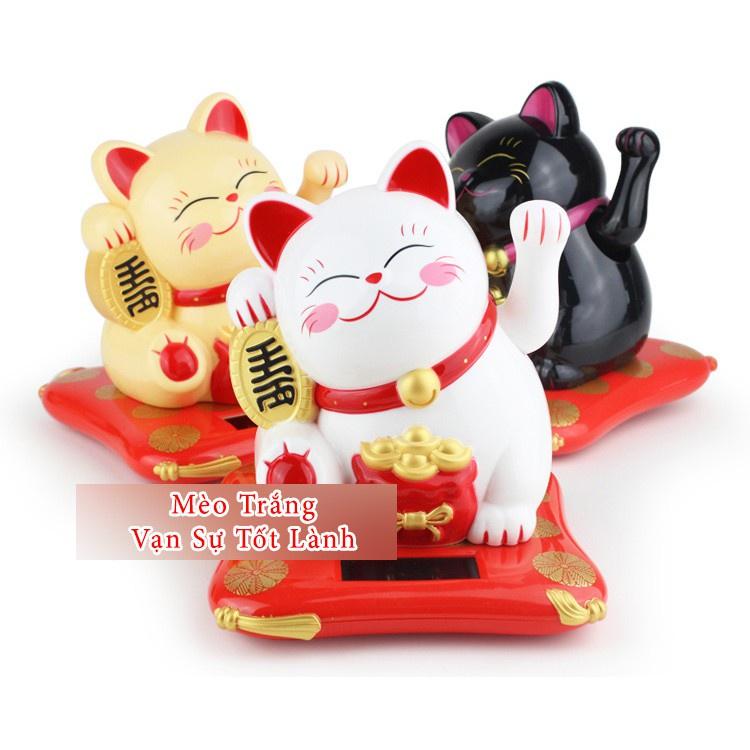 Mèo thần tài vẫy tay chạy bằng năng lượng mặt trời mang lại may mắn cho gia chủ