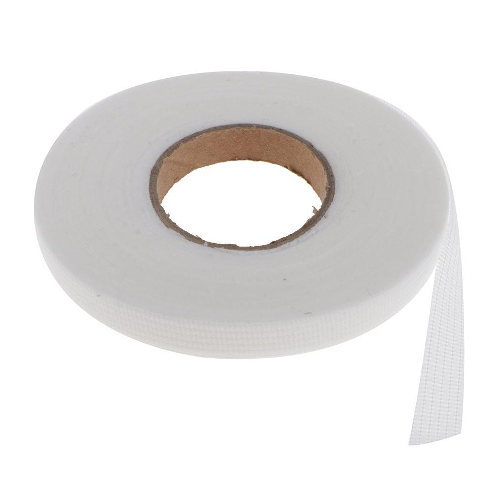 54 Yards Adhesive Hemming Tape Iron On Sewing Fabric Fusing Tape 1cm White