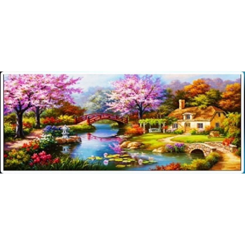 Tranh đính đá Mùa xuân ấm áp - LV019