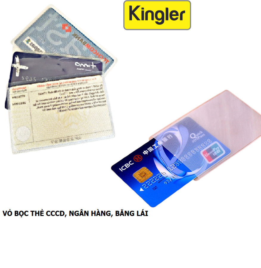 Set 4 Vỏ Bọc Thẻ Căn Cước Công Dân, Ngân Hàng, Thẻ ATM, Sinh Viên, Nhân Viên, Giữ Cho Thẻ Sạch Sẽ, Vệ Sinh, Kingler 5959