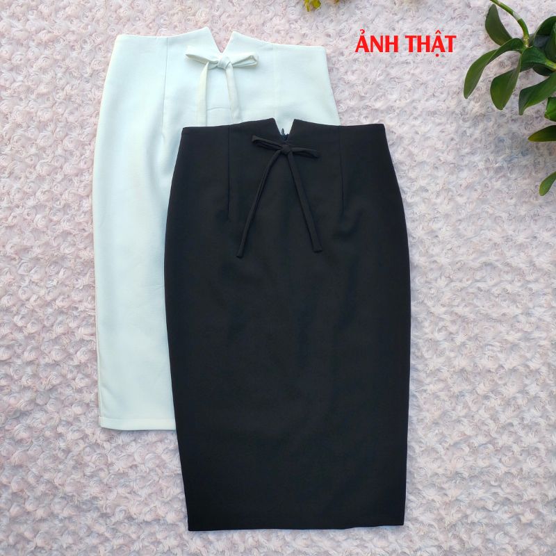 Chân Váy Bút Chì New Design Lưng Cao ,Ôm Body Thanh lịch Công Sở Vải Kaki Thun Co Giãn