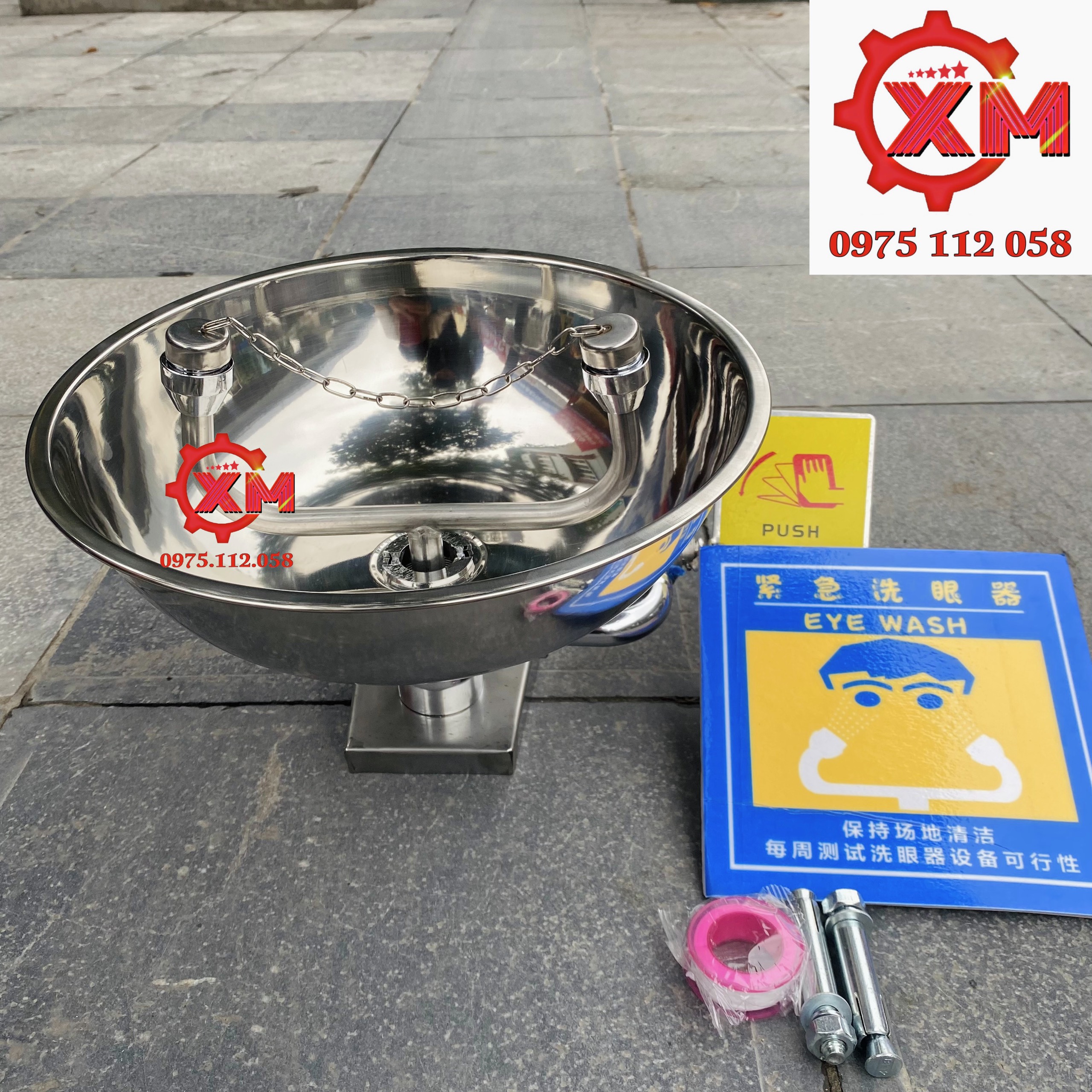 Thiết bị rửa mắt khẩn cấp inox 304