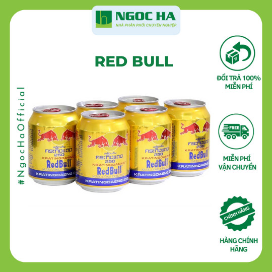 (Lốc) Nước tăng lực Redbull Việt Nam 6 lon 250ml