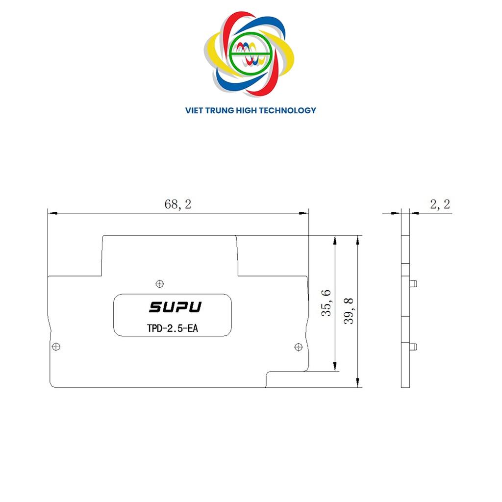 Hộp 100 cái Cầu đấu dây hai tầng SUPU TPD2.5-2