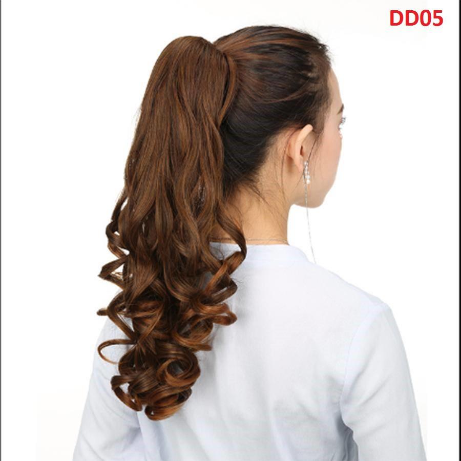 Đuôi tóc đẹp xoăn lọn cao cấp - kiểu kẹp ngoạm 45cm