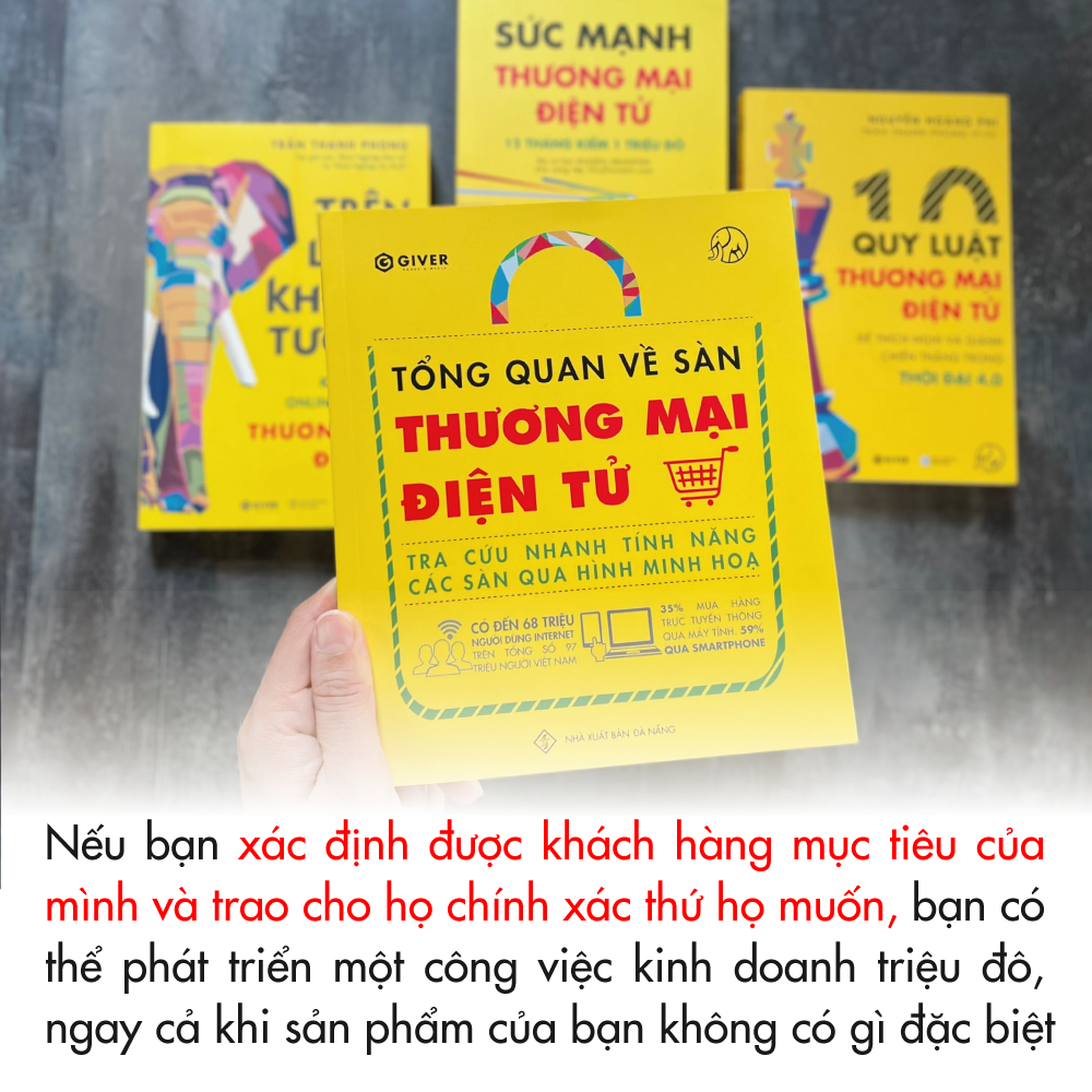 Trọn Bộ 4 Quyển Sách Trên Lưng Khổng Tượng - Kinh Doanh Online Trên Sàn Thương Mại Điện Tử - Khởi Nghiệp Với Bán Hàng Qua Mạng và Nhãn Hàng Riêng