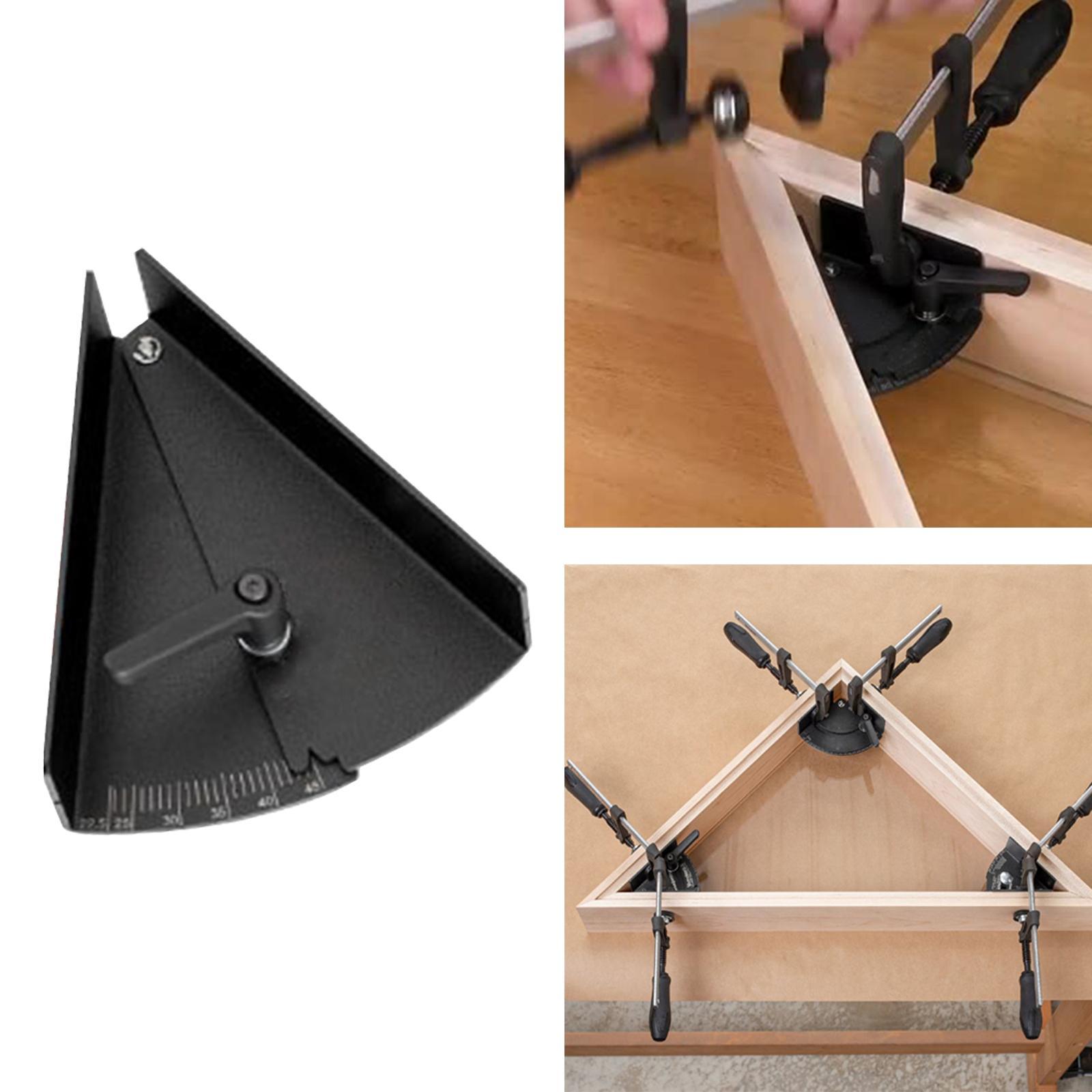Iron Angle Clamps Rule Miter Gauge Angle Measuring Ruler Carpenter Tool