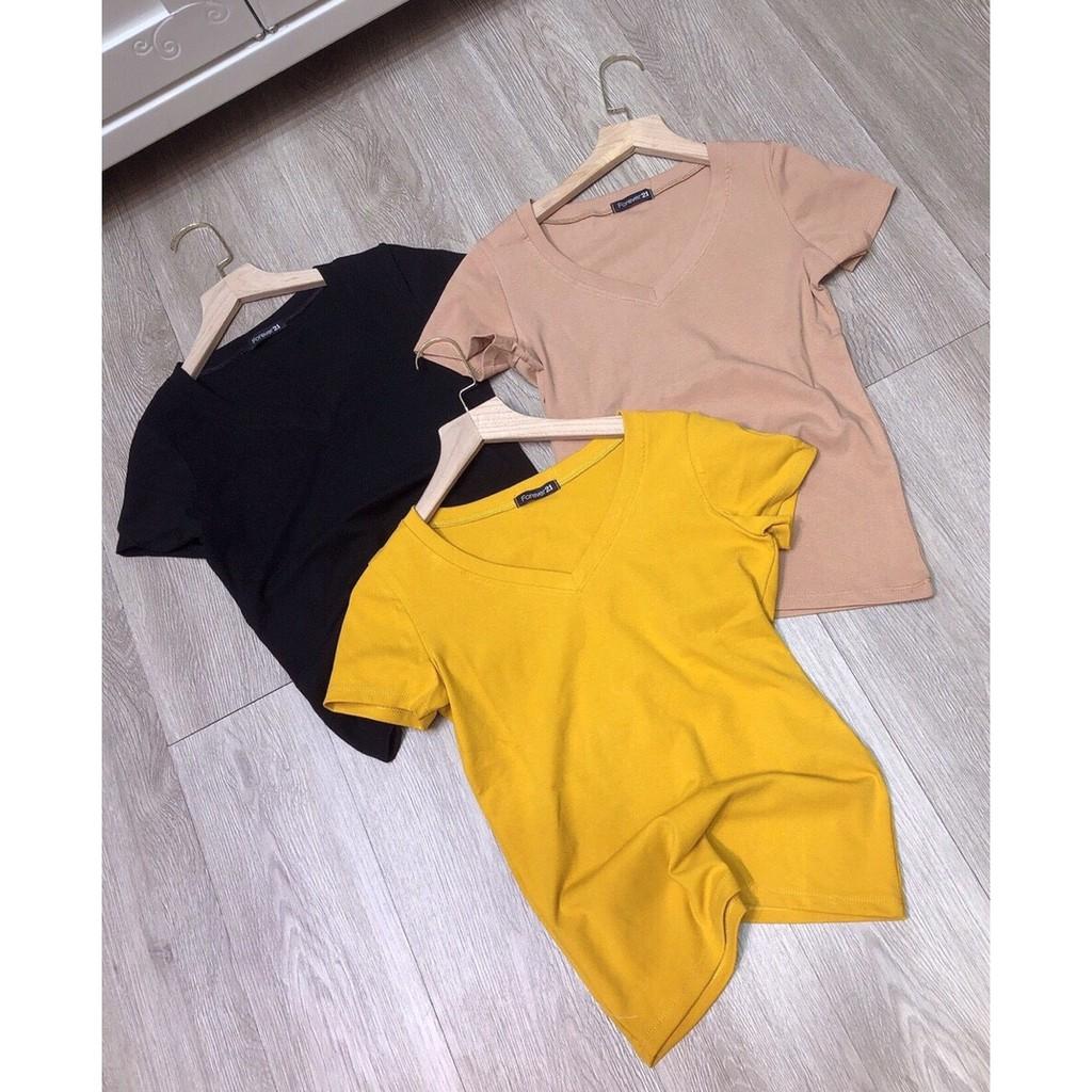 ÁO THUN NỮ TRƠN ÔM BODY CỔ TIM NGẮN TAY – BASIC SHIRT 1