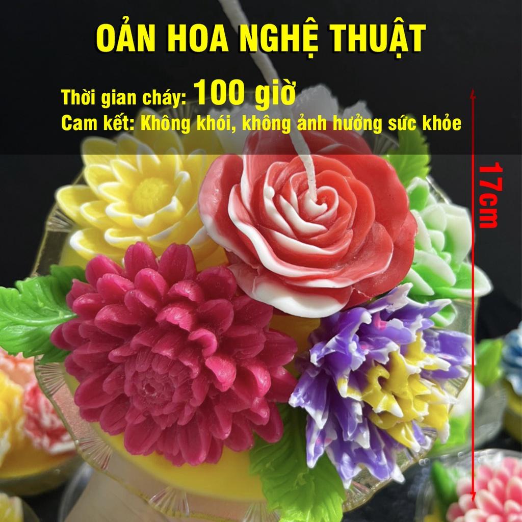 Oản Hoa Nến Bơ - Nến Nghệ Thuật Thờ Cúng Trang Trí Dâng Lễ