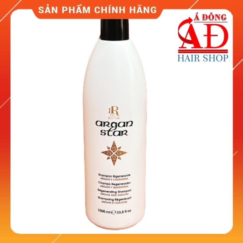 Dầu Gội Hấp Dưỡng Tóc Rr Line Real Macadamia Argan Therapy Silver Star Italy - Dầu Gội Argan 1000Ml