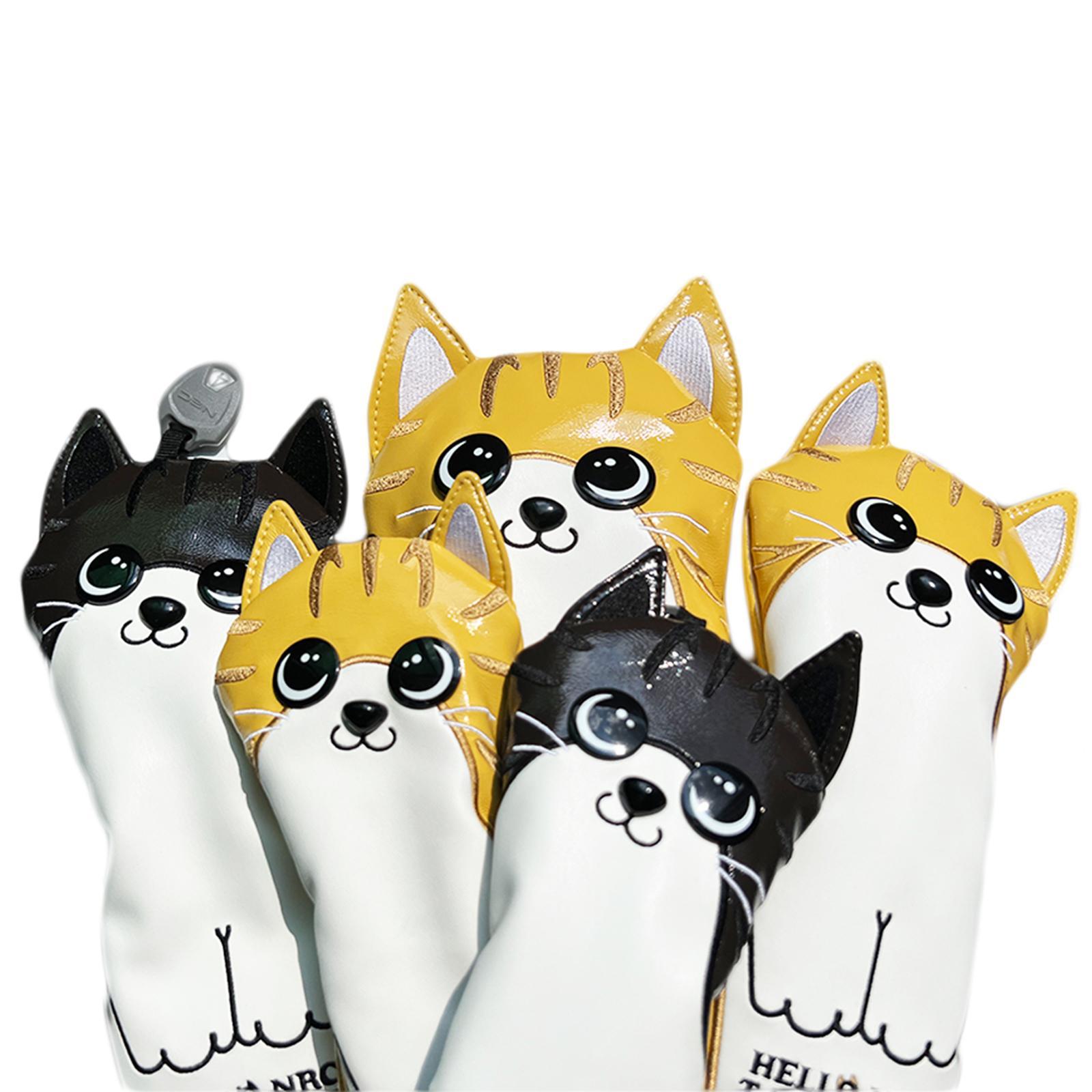 Club Head Cover Protection Sleeve Golf Wood Headcover PU Leather Travel Transport