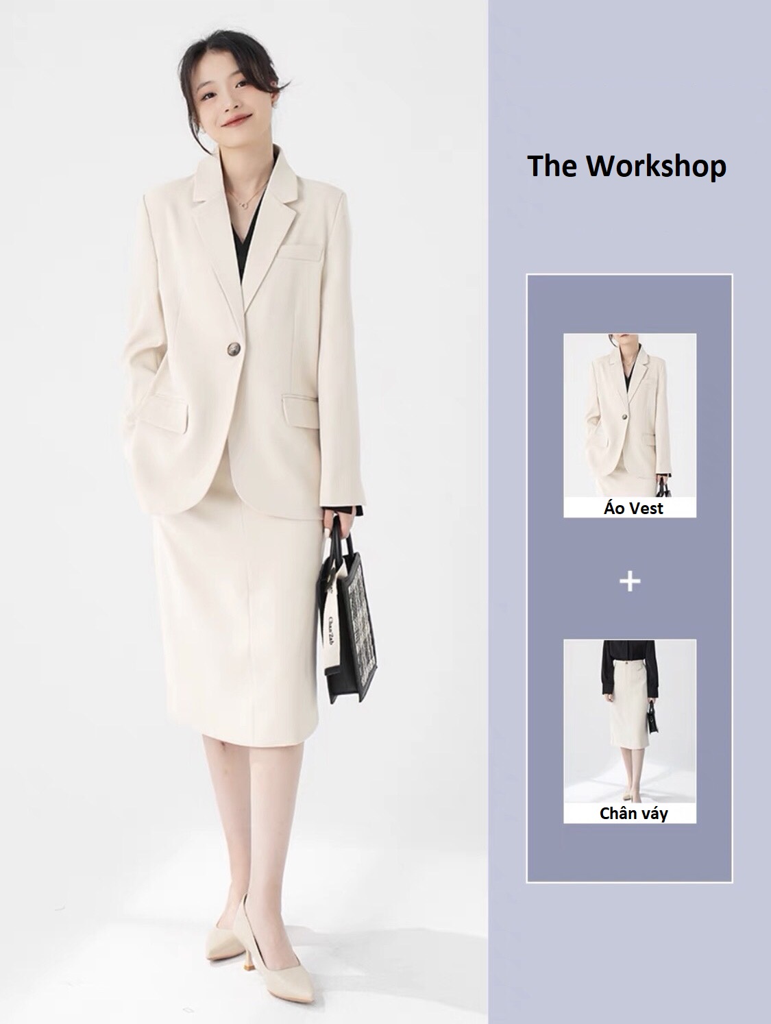 Áo vest công sở nữ chất liệu tuyết mưa cao cấp áo khoác blazer nữ 2 lớp có độn vai 3 màu basic dễ phối đồ mặc đi làm