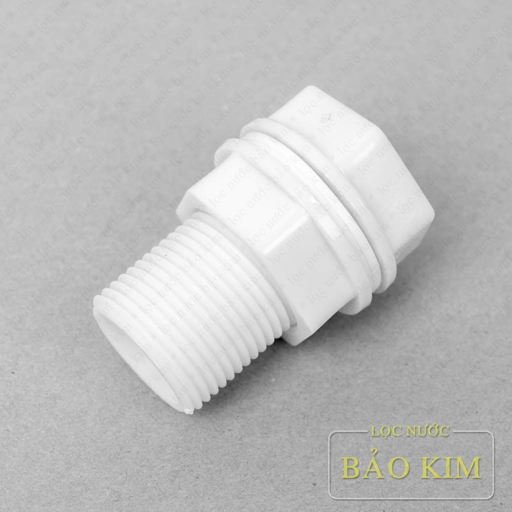 Ốc nhựa ép lắp bồn phi nước, khớp nối vách ngăn nhựa ren 21 | ren 27 | ren 34 - Hàng chính hãng
