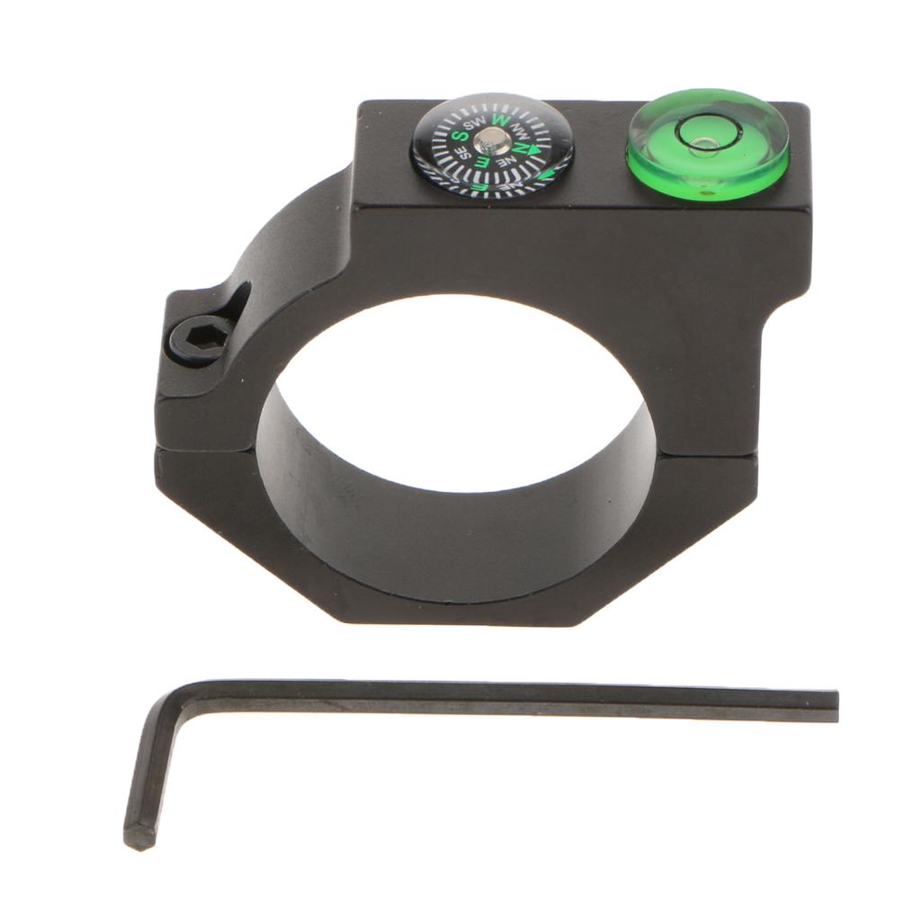 Aluminum Telescope Bubble Spirit Level Compass for 1.18" Ring Mount Holder