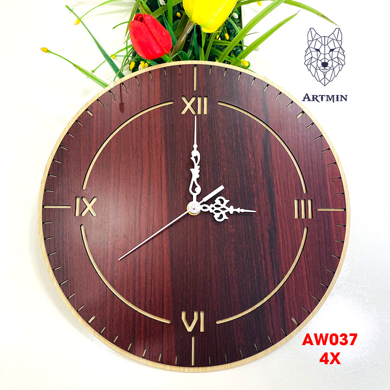 AW037 - Đồng Hồ Gỗ Decor Cổ Điển – Đồng Hồ Treo Tường Trang Trí Nhà Xinh