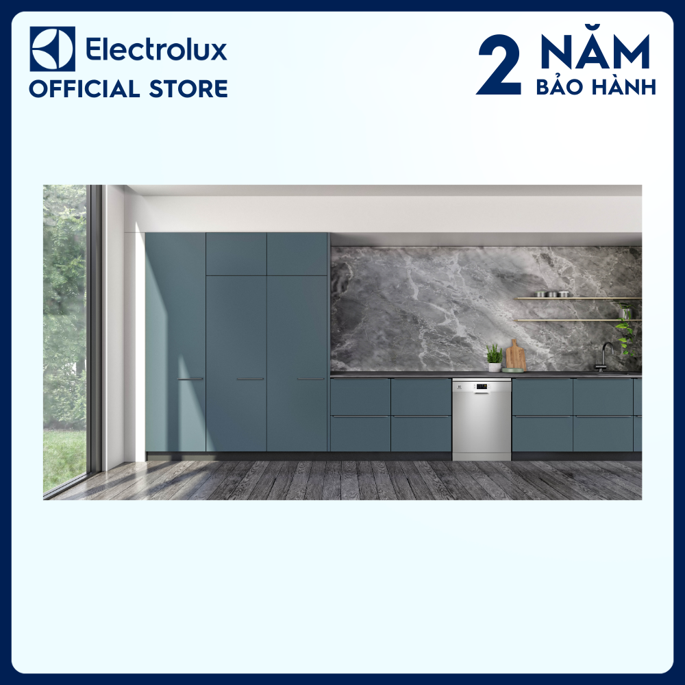 [Free Giao lắp] Máy rửa bát đứng độc lập Electrolux ESF5512LOX 60cm cho 13 bộ chén dĩa, Nhiều chương trình chuyên dụng, chế độ hẹn giờ,  loại bỏ 99,99% vi khuẩn và vi rút [ Hàng chính hãng]